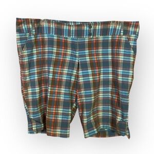 Torrid Plaid Women Shorts - Blue and Red